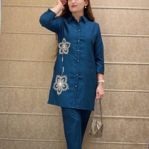 Deep Teal Blue Co-ord Set